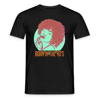 90er Geburtsjahr Ikone Stilbewusst Cool - Männer T-Shirt - Schwarz - Vorne - AI Model Male 178 light (178cm)