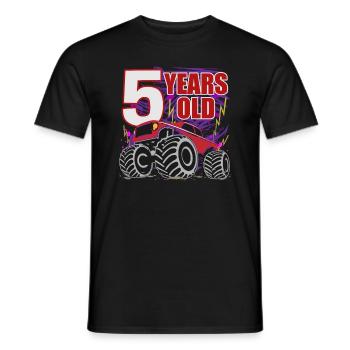 Monster Truck Party 5 ans de puissance - T-shirt homme - noir - Devant - AI Model Male 178 light (178cm)