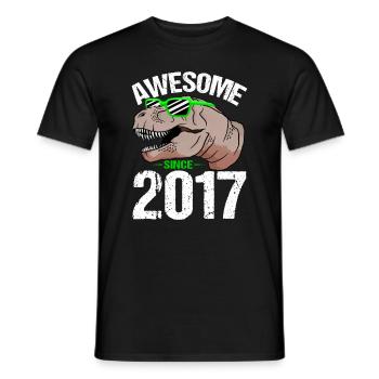T-Rex Legende Seit 2017 Partyhit - Männer T-Shirt - Schwarz - Vorne - AI Model Male 178 light (178cm)