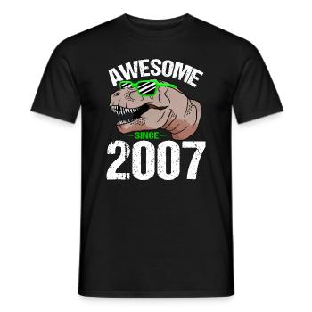 Dino-Star Feierlaune Top Geschenkidee - Männer T-Shirt - Schwarz - Vorne - AI Model Male 178 light (178cm)