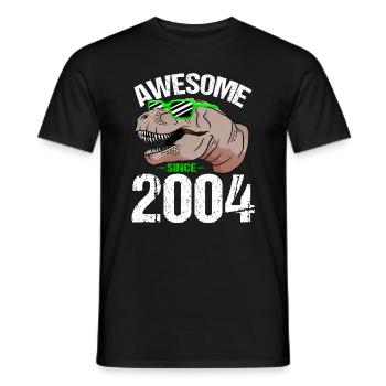 Dino-Star Feierlaune Top Geschenkidee - Männer T-Shirt - Schwarz - Vorne - AI Model Male 178 light (178cm)
