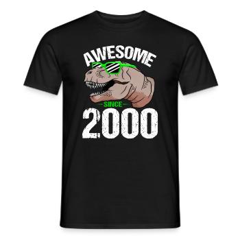 T-Rex Party Star Look Retro Look Cadeau - T-shirt homme - noir - Devant - AI Model Male 178 light (178cm)