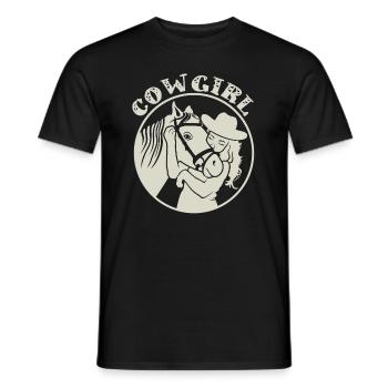 Moment de coeur de fille avec cheval - T-shirt homme - noir - Devant - AI Model Male 178 light (178cm)