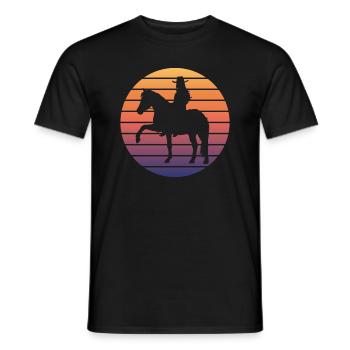 Sunset Rider - Liberté et aventure - T-shirt homme - noir - Devant - AI Model Male 178 light (178cm)