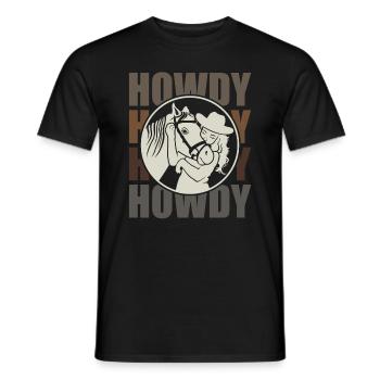 Horse and Rider - One Heart and One Soul - Men's T-Shirt - black - Front - AI Model Male 178 light (178cm)