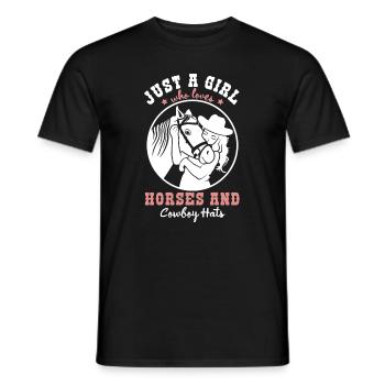 Pferdeliebe - Ein Lebensgefühl - Männer T-Shirt - Schwarz - Vorne - AI Model Male 178 light (178cm)