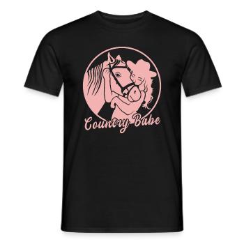 Amoureusement embrassé - Western & Horse - T-shirt homme - noir - Devant - AI Model Male 178 light (178cm)