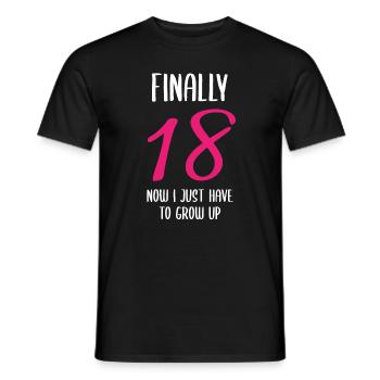 Offiziell Erwachsen - Und nun? - Männer T-Shirt - Schwarz - Vorne - AI Model Male 178 light (178cm)