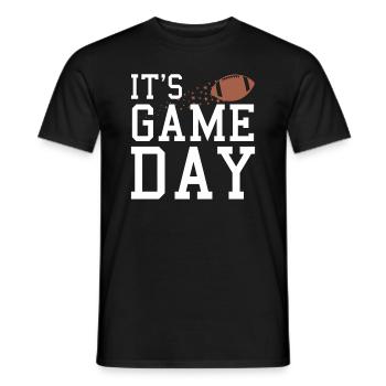 Game Day Football Enthusiasm - Men's T-Shirt - black - Front - AI Model Male 178 light (178cm)