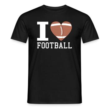 Declaration of love to football - Men's T-Shirt - black - Front - AI Model Male 178 light (178cm)
