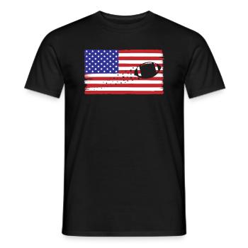 La fièvre patriotique des supporters de football - T-shirt homme - noir - Devant - AI Model Male 178 light (178cm)