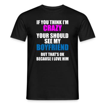 Ami? Fou et fascinant ! - T-shirt homme - noir - Devant - AI Model Male 178 light (178cm)