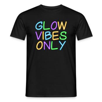 Only Bright Vibes - Positive Thinking - Men's T-Shirt - black - Front - AI Model Male 178 light (178cm)