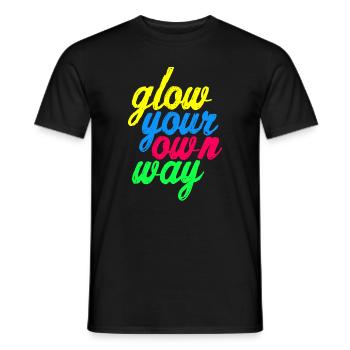 Brillez à votre façon - Colorful Fun - T-shirt homme - noir - Devant - AI Model Male 178 light (178cm)