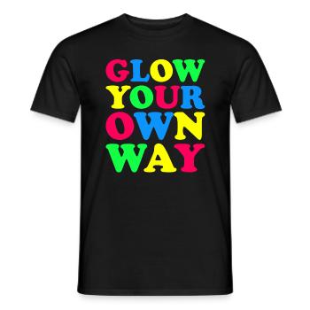 Brillez à votre façon - Colorful Fun - T-shirt homme - noir - Devant - AI Model Male 178 light (178cm)