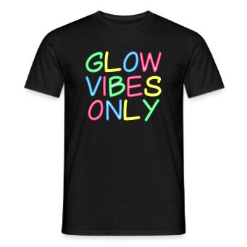 Only Bright Vibes - Positive Thinking - Men's T-Shirt - black - Front - AI Model Male 178 light (178cm)
