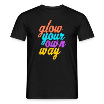 Brillez à votre façon - Colorful Fun - T-shirt homme - noir - Devant - AI Model Male 178 light (178cm)