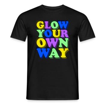 Brillez à votre façon - Colorful Fun - T-shirt homme - noir - Devant - AI Model Male 178 light (178cm)