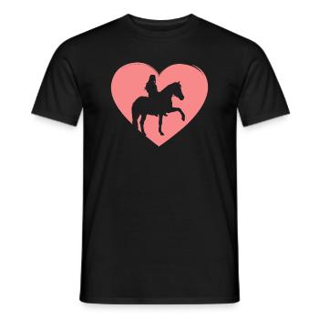 Herzensreiterin Pferdeglück - Männer T-Shirt - Schwarz - Vorne - AI Model Male 178 light (178cm)