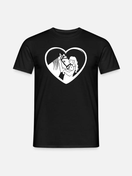 Banden van Hart, Paard en Meisje - Heren T-shirt - zwart
