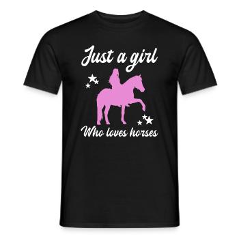 Ciel étoilé Cavalier Amour Chevaux - T-shirt homme - noir - Devant - AI Model Male 178 light (178cm)