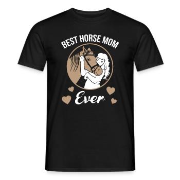 Horse Mom of the Year Loving - Men's T-Shirt - black - Front - AI Model Male 178 light (178cm)