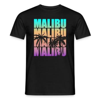 Malibu Summer Vibes Tropical Flair - T-shirt homme - noir - Devant - AI Model Male 178 light (178cm)