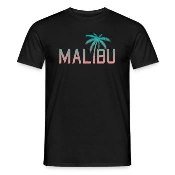 Neon Malibu Palme Retro Style - Männer T-Shirt - Schwarz - Vorne - AI Model Male 178 light (178cm)