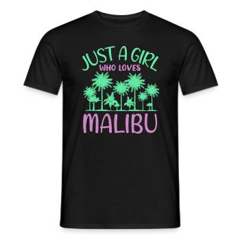Malibu Palm Dream Girl Paradise - T-shirt homme - noir - Devant - AI Model Male 178 light (178cm)