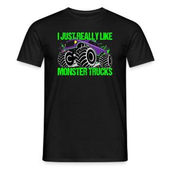 Monster Truck Color Explosion Dynamics - Men's T-Shirt - black - Front - AI Model Male 178 light (178cm)