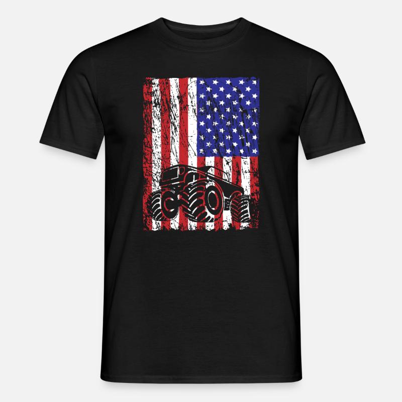 Monstertruck Abenteuer Horizont Geschenk - Männer T-Shirt - Schwarz
