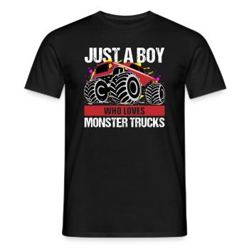 Garçon Monster Truck Passion Cadeau - T-shirt homme - noir - Devant - AI Model Male 178 light (178cm)