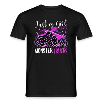 Mädchen Power Monster Truck Flair - Männer T-Shirt - Schwarz - Vorne - AI Model Male 178 light (178cm)