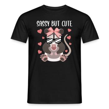 Opossum Love Girls Design mignon - T-shirt homme - noir - Devant - AI Model Male 178 light (178cm)