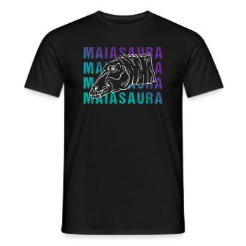 Maiasaura Portrait Art Vintage Gift - Men's T-Shirt - black - Front - AI Model Male 178 light (178cm)