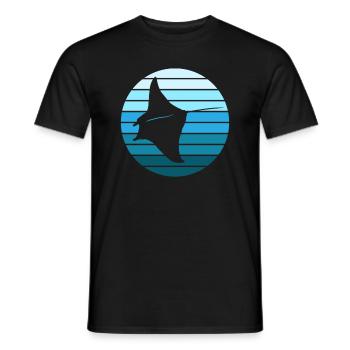 Mantarochen Eleganz im Ozean - Männer T-Shirt - Schwarz - Vorne - AI Model Male 178 light (178cm)