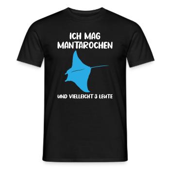 Mantarochen & Drei Leute Meerliebe - Männer T-Shirt - Schwarz - Vorne - AI Model Male 178 light (178cm)