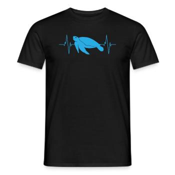 Schildkröten Herzschlag Liebe Natur - Männer T-Shirt - Schwarz - Vorne - AI Model Male 178 light (178cm)