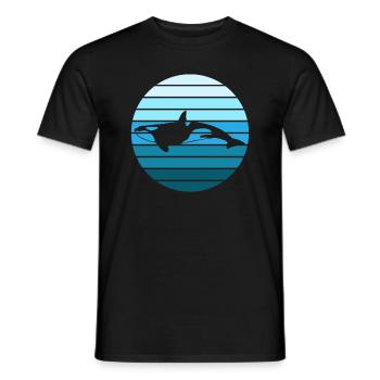 Ozeanische Schwertwal Ruhe - Männer T-Shirt - Schwarz - Vorne - AI Model Male 178 light (178cm)