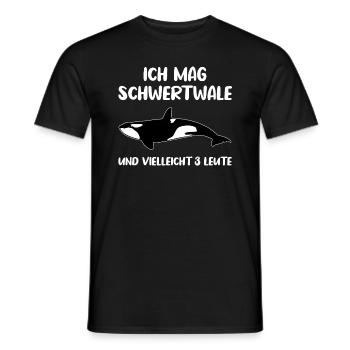Schwertwal-Fan Klartext Motiv - Männer T-Shirt - Schwarz - Vorne - AI Model Male 178 light (178cm)