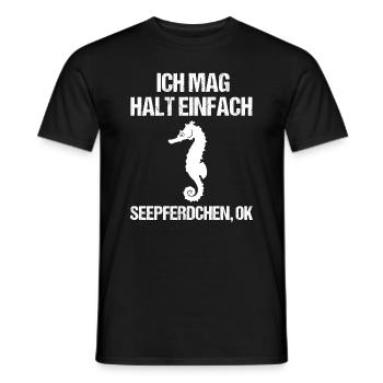 Maritimes Seepferdchen Ozeanliebe - Männer T-Shirt - Schwarz - Vorne - AI Model Male 178 light (178cm)