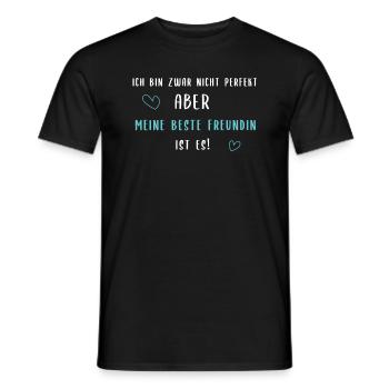 Beste Freundin Perfektion Liebe - Männer T-Shirt - Schwarz - Vorne - AI Model Male 178 light (178cm)