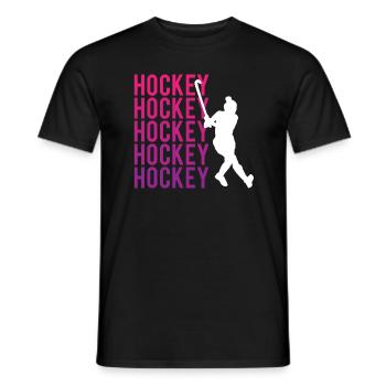 Ice Hockey Passion Power Team Spirit - Men's T-Shirt - black - Front - AI Model Male 178 light (178cm)