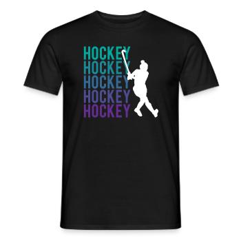 Ice Hockey Passion Power Team Spirit - Men's T-Shirt - black - Front - AI Model Male 178 light (178cm)