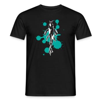 Single Koi Strength River of Life - Men's T-Shirt - black - Front - AI Model Male 178 light (178cm)