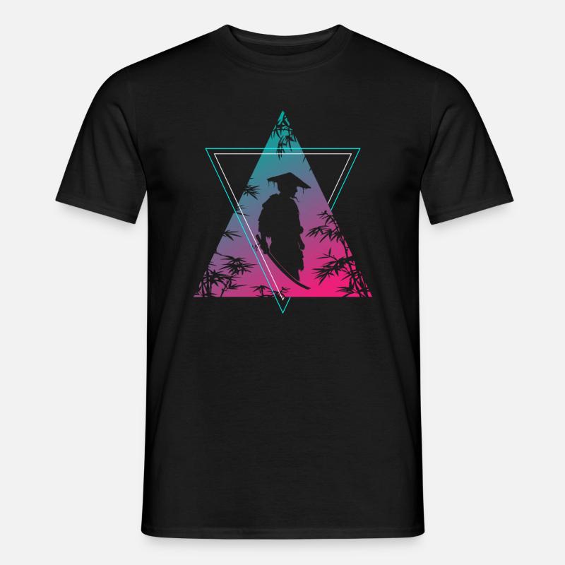 Neon Samurai Moderner Krieger Geist - Männer T-Shirt - Schwarz