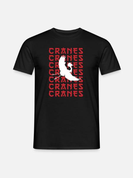 CRANES Stylish Bird Silhouette - Men's T-Shirt - black