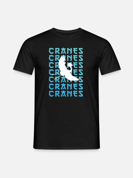 Crane Silhouette Shadow Art - Men's T-Shirt - black