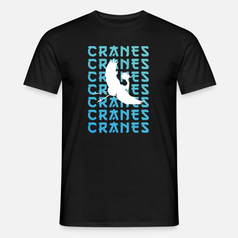 Kranich Silhouette Schattenkunst - Männer T-Shirt - Schwarz