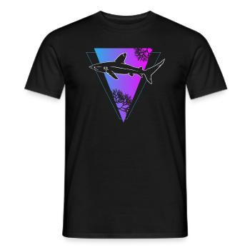 Deep Sea Triangle Shark Mysticism Gift - Men's T-Shirt - black - Front - AI Model Male 178 light (178cm)